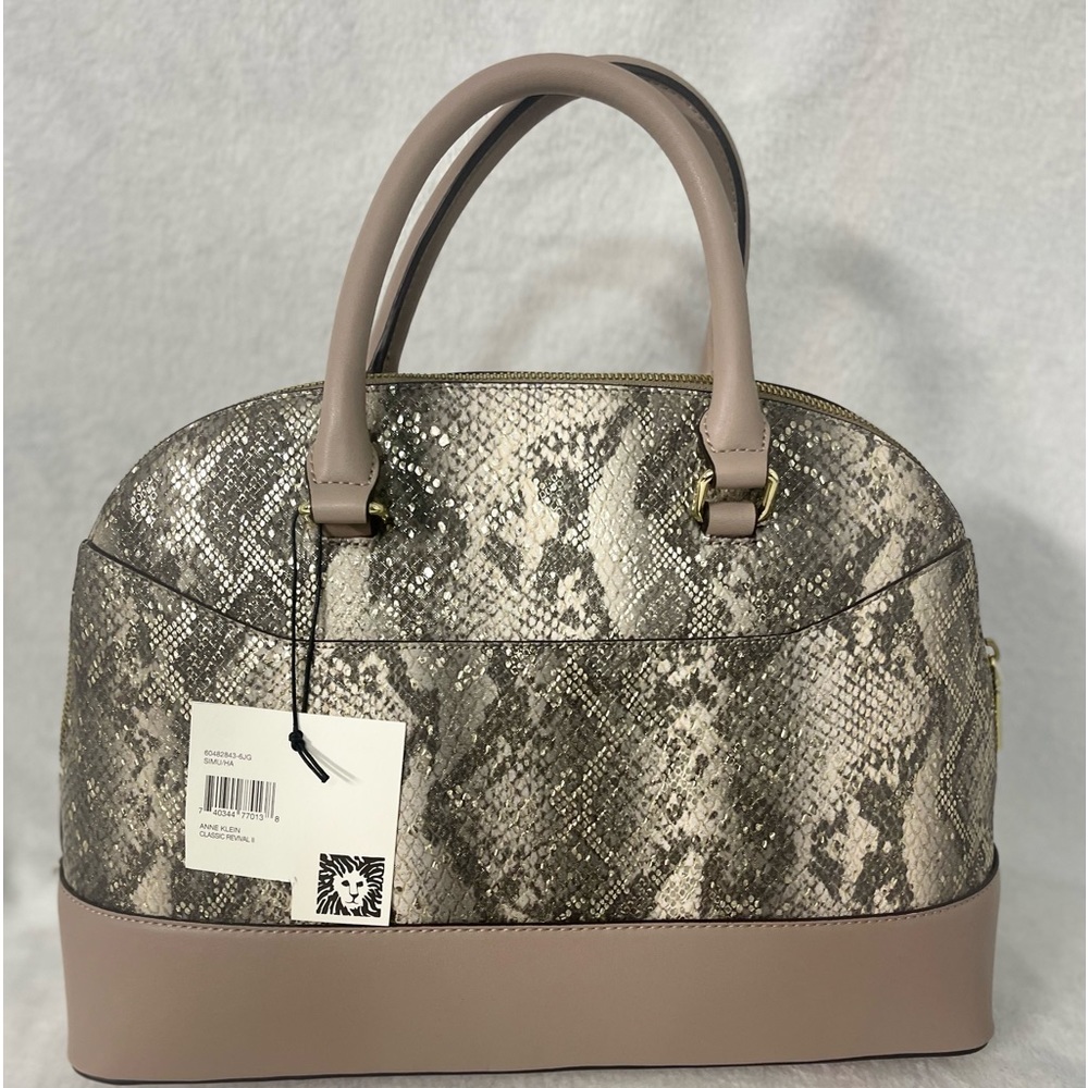 Anne  klein snakeskin fox leather  tote bag